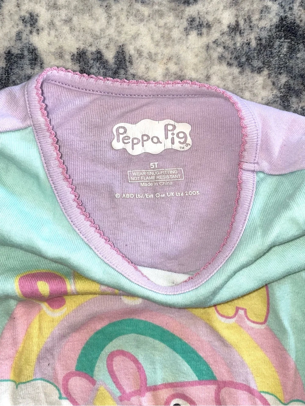 Peppa Pig pajama set size 5T